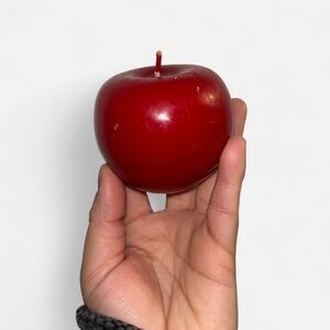 Red Apple-Shaped Candle